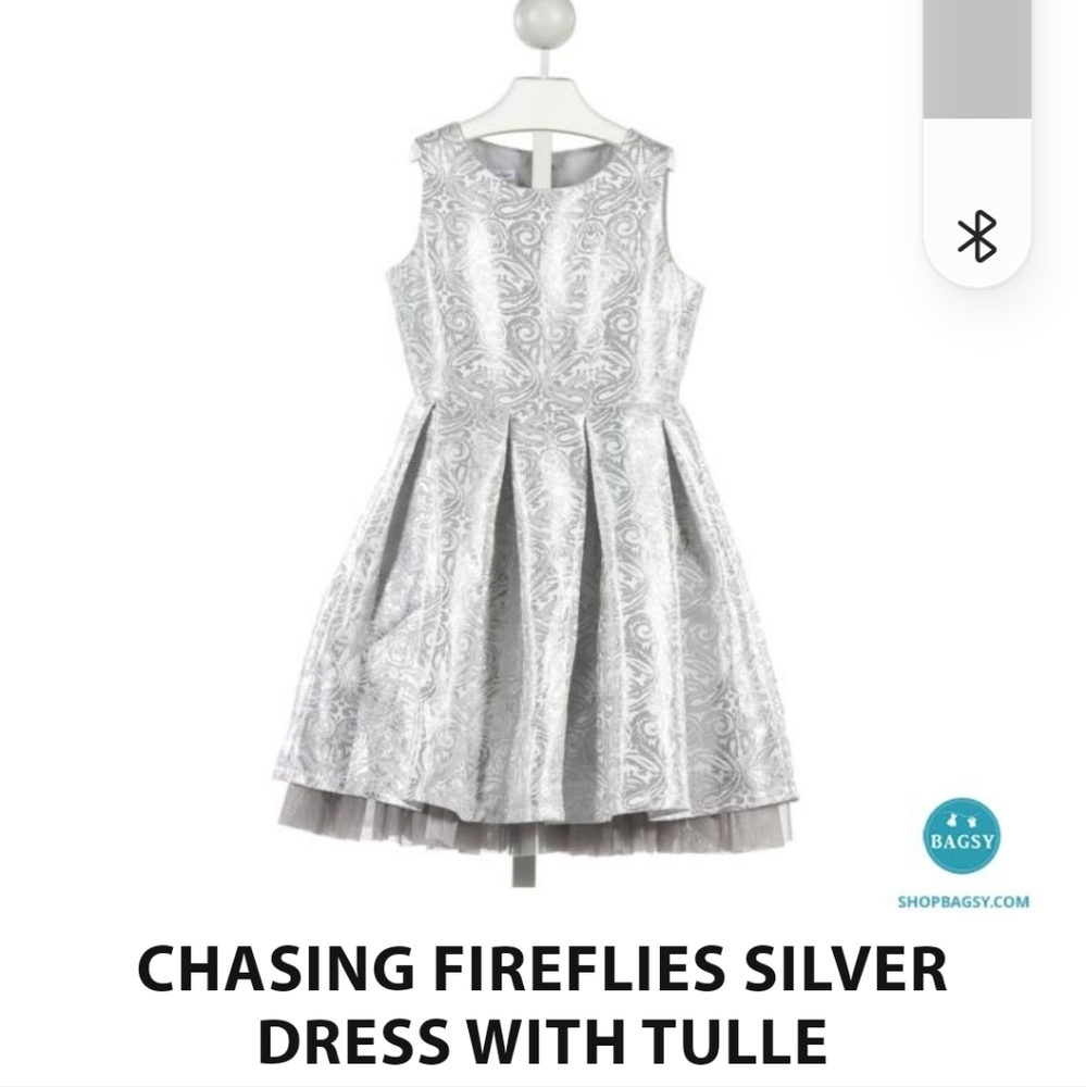 Chasing fireflies silver girls dress